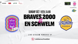 Berlin Braves 2000 vs EN Baskets Schwelm GW4  BARMER 2 Basketball Bundesliga ProB Nord [upl. by Eolhc355]