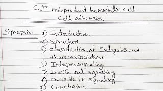 Ca independent homophilic cell substaratum Adehesion msc zoology notes [upl. by Radburn305]