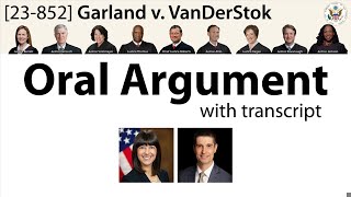 Oral Argument Garland v VanDerStok [upl. by Eitsrik]