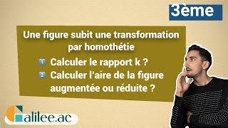 Agrandissement ou Réduction  Rapport k  calcul Aire   Exercice Corrigé  Maths Troisième [upl. by Amarillas]