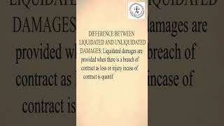 Difference between Liquidated and Unliquidated Damages  Adv Melisa Rodrigues [upl. by Kramlich]