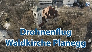 Drohnenflug Waldkirche Planegg bei München [upl. by Ahsemrak]