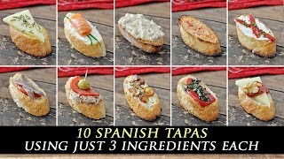 10 Incredible 3INGREDIENT Spanish TAPAS [upl. by Tebazile860]