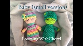 Rainbow Loom Baby Doll small version Loomigurumi  Hook Only Лумигуруми [upl. by Sima]