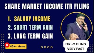 Salary and Capital Gain ITR Filing  ITR 2 Filing Online AY 202425  how to file itr 2 ay 202425 [upl. by Aldarcy428]