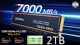 iDsonix i7000 Pro SSD NVMe  2TB PCIe 4 NVMe SSD M2 2280 avec dissipateur thermique  PC amp PS5 [upl. by Zanas]