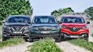 2018 Skoda Karoq vs 2018 Nissan Qashqai vs 2018 Renault Kadjar [upl. by Aciram]