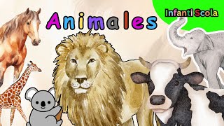 Aprende Los Animales para Niños  Nombres de Animales en Español para Infantiles [upl. by Tterag]