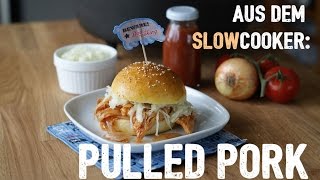 Langsam kocht besser Pulled Pork aus dem Slowcooker [upl. by Anirual598]