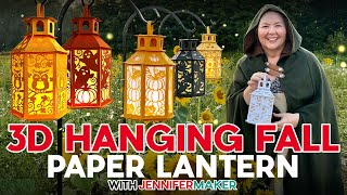 🕯️ Make Paper Lanterns To Hang 🕯️Cute Spooky DIY Halloween Decor [upl. by Aerdnaid]