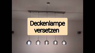 Deckenlampe versetzen Lampenanschluss verlegen Stromanschluss Lampe verlängern Baldachin Lampe [upl. by Ellennahc615]