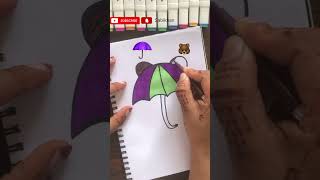 ☂️🐻drawing  satisfied drawing  sketch sabikhan youtubeshorts Drawing by art [upl. by Ahsea145]