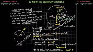 2D Rigid Body Equilibrium Quiz 4 Prob 3 [upl. by Ebehp264]