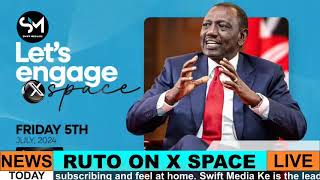 IM SORRY KENYANA Ruto Apology to kenyans as he speaks on X SPACE [upl. by Atteirneh121]