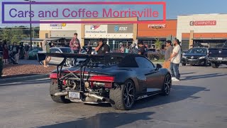 CARS AND COFFEE MORRISVILLE  Bumperless Audi R8 Kawasaki Ninja H2 [upl. by Jangro]