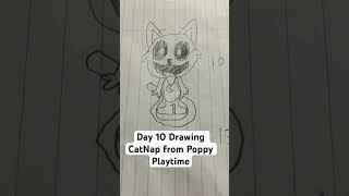 Day 10 Advent Calendar Drawing CatNap from Poppy Playtime shorts 10 christmas [upl. by Ahsienal]