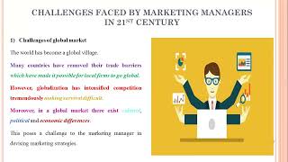 46  Challenges faced by Marketing Managers in 21st Century [upl. by Kcired]