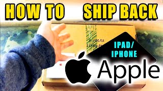 HOW TO SHIP IPAD IPHONE back to Apple  APPLECARE Replacement [upl. by Tjon434]