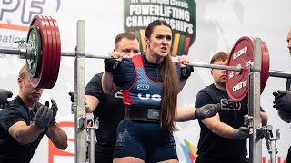 IPF WORLDS 24  6425KG Total  84KG  Amanda Lawrence [upl. by Aitan]