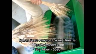 FOOTPOWERED GRAIN THRESHER [upl. by Noira]