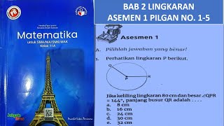 Asesmen 1 Bab 2 Lingkaran A No15 Buku Interaktif PR Intan Pariwara Matematika Kelas 11A Kurmer [upl. by Enilrae610]