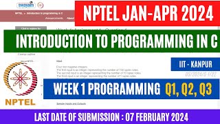 Introduction to Programming in C Week 1 Assignment Answers 2024 OPEducore [upl. by Seiber]