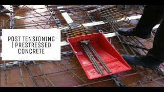 post tensioning Process manufacture of Prestressed concrete [upl. by Agle]