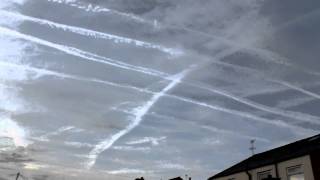 24 Feb 2011 Aerosol Abuse Over Cheshire Insane Geo [upl. by Auhs508]