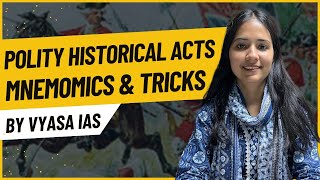 Polity Historical Acts  Mnemonics and Tricks  Regulating Act Pitts India Act Charter Acts [upl. by Massab418]