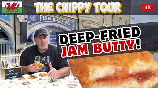 Chippy Review 56 The Mermaid Barmouth Wales DeepFried Battered Jam Butty [upl. by Dreda100]