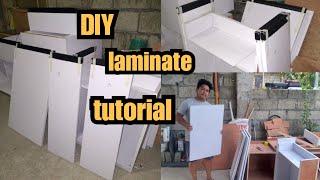 pag lagay ng formica laminate  paano ba mag formica laminate  diy laminate formica tutorial [upl. by Younglove324]