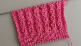 Very easy knitting stitch pattern for sweaterjacketscarfsocks [upl. by Latif]