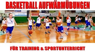 Basketball Aufwärmübungen für den Sportunterricht in der Schule mit und ohne Ball  Autoscooter [upl. by Leon]