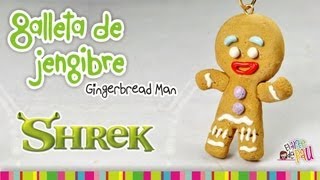 Gingerbread Man Cookie polymer clay tutorial  Galleta de gengibre de arcilla polimérica [upl. by Ikin354]