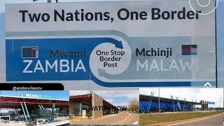 Malawi and Zambia Tour  Border between Malawi 🇲🇼 and Zambia 🇿🇲 Mwami Border Post in Mchinji View [upl. by Droffilc]