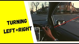 TURNING LEFT AND RIGHT into side road UK Driving with reference points  POV driving talkthrough [upl. by Bowra]