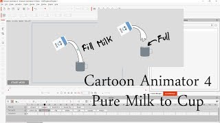 Create or Animate Pure Milk to Cup in Cartoon Animator 4 [upl. by Hannaj135]