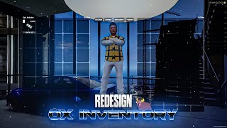 FiveM New OX Inventory Redesign with outfits in items [upl. by Leoj975]