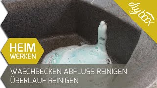 Waschbecken Abfluss reinigen  Überlauf reinigen [upl. by Atinrehs]