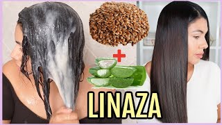 LINAZA Y SABILA PARA TENER EL CABELLO SANO Y LARGO EN DÍAS [upl. by Neelhtakyram843]