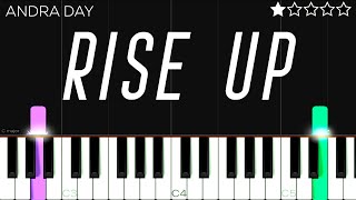 Andra Day  Rise Up  EASY Piano Tutorial [upl. by Folger772]