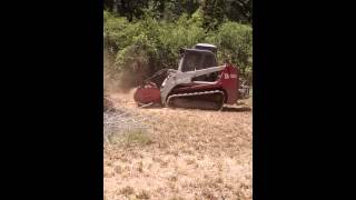 Hydro Ax Mulching Montgomery county Tx  Extreme Under Bruhsing LLC [upl. by Llenrrad]