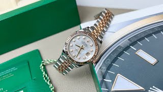 Rolex Lady Datejust 279171 28 MOP  used 2022  Luxury Watch [upl. by Eiluj701]