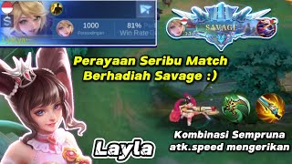 CARA AGAR TEMBAKAN LAYLA KENCANG amp SAKIT Berhadiah Savage amp Maniac kalo hoki   Mobile Legends [upl. by Alcine701]