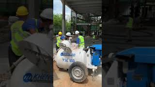 VSE 500 Sand Screed Pump  Column Filling with cement mortar [upl. by Euqinobe90]