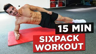 15 MIN SIXPACK WORKOUT NO EQUIPMENT BODYWEIGHT WORKOUT [upl. by Nailimixam351]