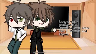 Danganronpa protags react to each other Part 1 Makoto Naegi and Hajime Hinata 12 [upl. by Anaes]