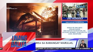 Residential area sa Barangay Marulas Valenzuela nasunog  Unang Balita [upl. by Isbel]