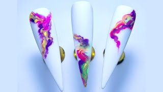 SMOKEY MARBLE NAILS WITH GEL POLISH TUTORIAL  EASY MARBLE NAIL ART FOR BEGINNER  NAILS FASCINATION [upl. by Haleemaj]