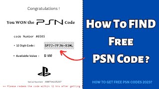 ✅️ How to Get Free PSN Codes in 20232024  This is What I GOT [upl. by Serrell281]